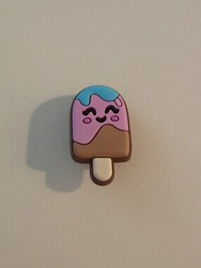 10 for $10 Jibbitz Croc Charm - Pink & Brown Popsicle Stick w/ Icing & Smiley